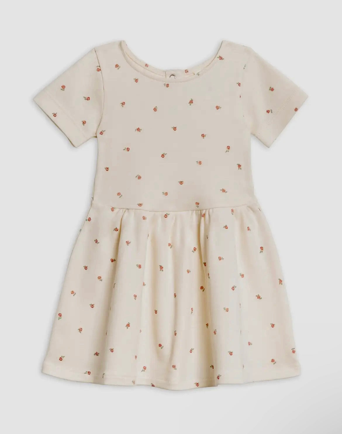 short sleeve Stella swing dress- Rose Floral