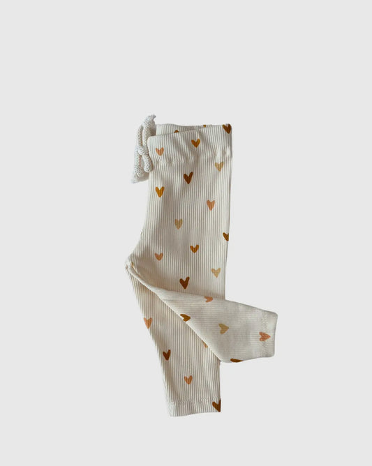 Ribbed-Hearts Leggings