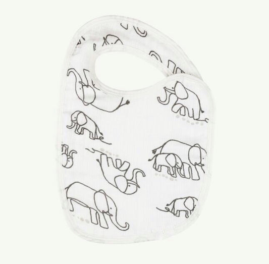 Elephant Print Baby Bib