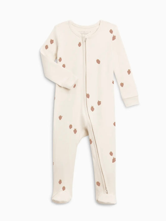 Peyton Zipper Sleeper - Strawberry / Blush